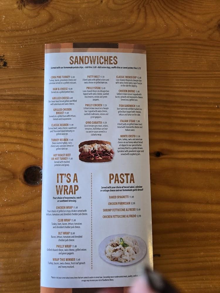 Cork Pine Eatery & Saloon Menu image 3