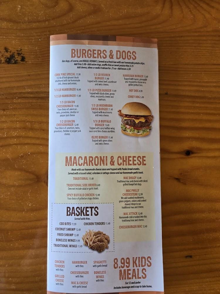 Cork Pine Eatery & Saloon Menu image 4